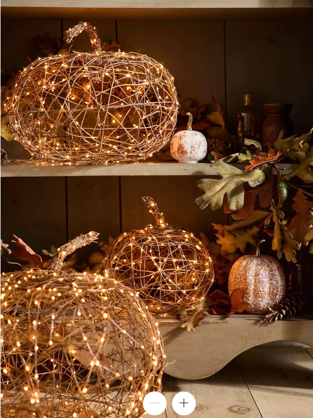 Anthropologie Terrain illuminated vine pumpkin NEW SIZE LARGE